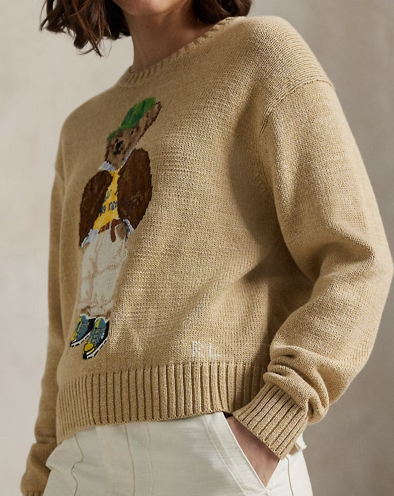Polo Bear Cotton Crewneck Jumper